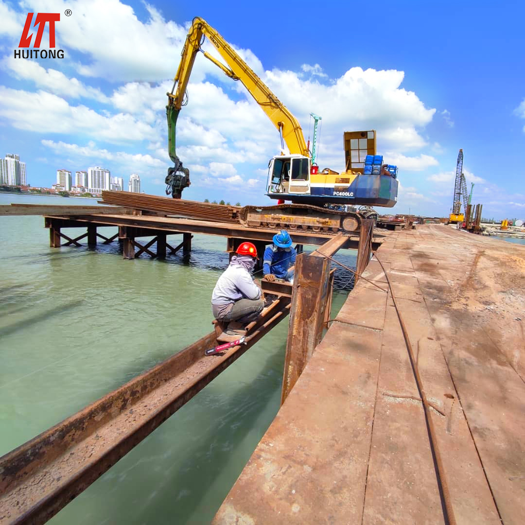 挖掘機打樁臂、打樁臂、打樁錘、挖掘機打樁臂廠家